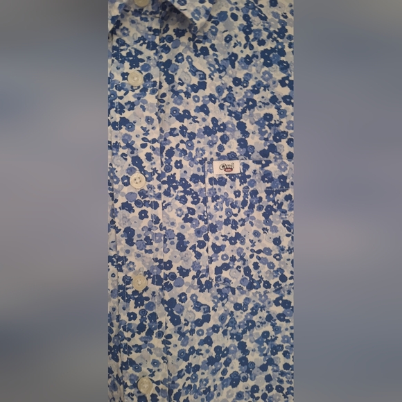 Cruel Girl Blue and White Floral Top Long Sleeve L WESTERN RODEO BOHO NASHVILLE - Picture 7 of 8